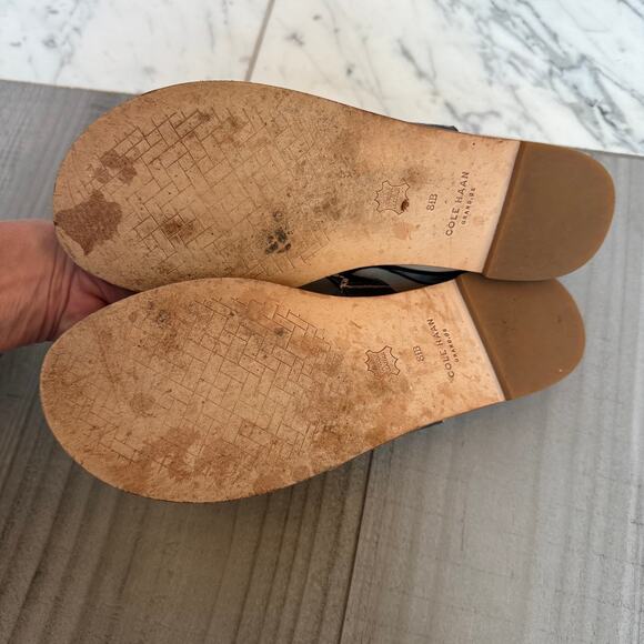 Cole Haan Women's Anica Thong Embossed Snake Print Leather Sandal Flat 8.5 - Picture 4 of 6